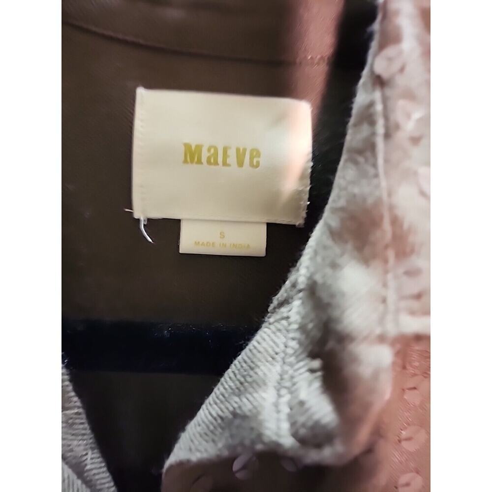 Maeve Anthropologie Womens S Green Sequin Button Down Long Sleeve Shirt Holiday - Picture 6 of 8